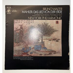 Bruno Walter and The New York Philharmonic Vinyl LP Mahler Das Lied Von Der Erde